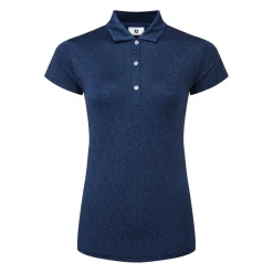 Painted Floral Cap Sleeve Lisle Blå>FootJoy Discount