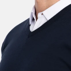 PD V-Neck Blå>Ivanhoe Best