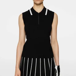 Ramona Knitted Polo Shirt Svart>J.Lindeberg