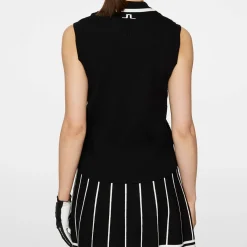 Ramona Knitted Polo Shirt Svart>J.Lindeberg