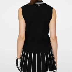 Ramona Knitted Polo Shirt Svart>J.Lindeberg