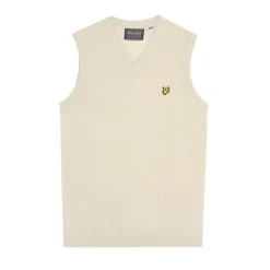 Slipover Merino Blend V-Neck Beige>Lyle & Scott Sale