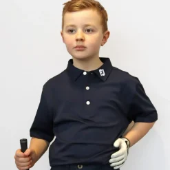 Stretch Pique JR Blå>FootJoy Outlet