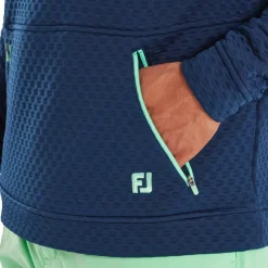 Textured Knit Hoodie Blå>FootJoy Hot