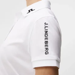 Tour Tech Golf Polo Vit>J.Lindeberg Discount