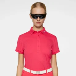 Tour Tech Polo Röd>J.Lindeberg Best