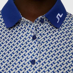 Tour Tech Print Polo>J.Lindeberg Outlet