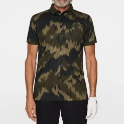 Tour Tech Print Polo>J.Lindeberg Outlet