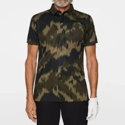 Tour Tech Print Polo>J.Lindeberg Outlet