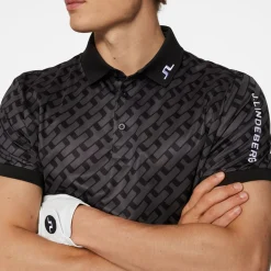 Tour Tech Print Polo>J.Lindeberg Best