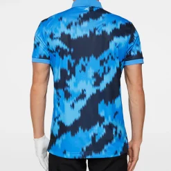 Tour Tech Print Polo>J.Lindeberg Outlet