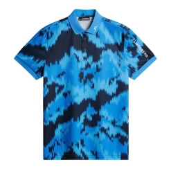 Tour Tech Print Polo>J.Lindeberg Outlet