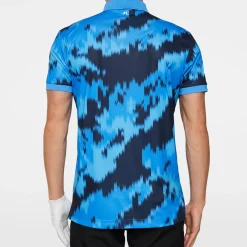 Tour Tech Print Polo>J.Lindeberg Outlet