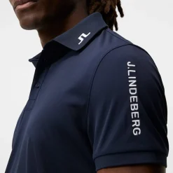 Tour Tech Reg Fit Golf Polo Blå>J.Lindeberg