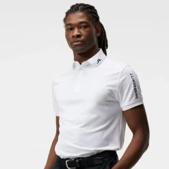 Tour Tech Reg Fit Golf Polo Vit>J.Lindeberg New