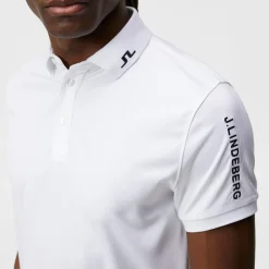 Tour Tech Reg Fit Golf Polo Vit>J.Lindeberg New