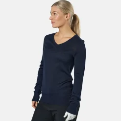 Vernon V-Neck Merino Blå>Cutter & Buck Clearance