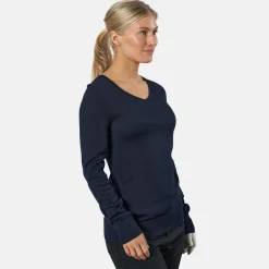 Vernon V-Neck Merino Blå>Cutter & Buck Clearance