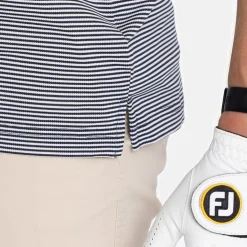 Virtue Polo Stripes Blå>Cutter & Buck Clearance