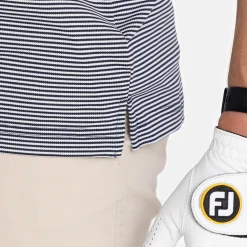 Virtue Polo Stripes Blå>Cutter & Buck Clearance