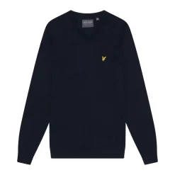 V-Neck Merino Blend Blå>Lyle & Scott New