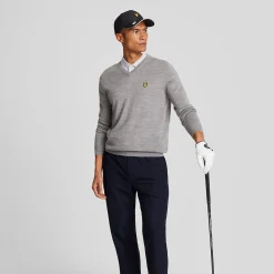 V-Neck Merino Blend Grå>Lyle & Scott Best