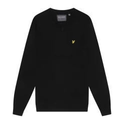 V-Neck Merino Blend Svart>Lyle & Scott Discount
