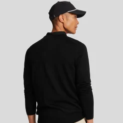 V-Neck Merino Blend Svart>Lyle & Scott Discount