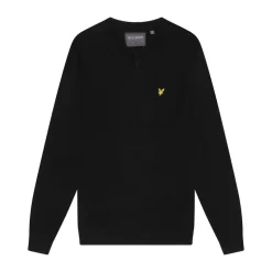 V-Neck Merino Blend Svart>Lyle & Scott Discount