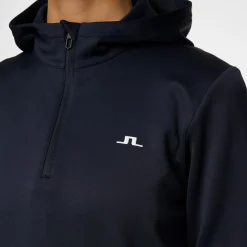 W Aerial Quarter Hood Blå>J.Lindeberg Sale