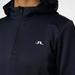 W Aerial Quarter Hood Blå>J.Lindeberg Sale