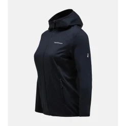 W Light Zip Hood Svart>Peak Performance Clearance