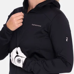 W Light Zip Hood Svart>Peak Performance Clearance