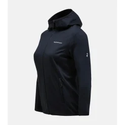 W Light Zip Hood Svart>Peak Performance Clearance