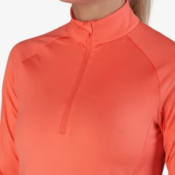 W Mid Layer LS Zip Röd>Bogeys & Birdies Online