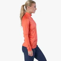 W Mid Layer LS Zip Röd>Bogeys & Birdies Online