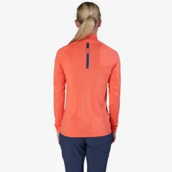 W Mid Layer LS Zip Röd>Bogeys & Birdies Online