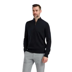 Wool Blend 1/2 Zip Blå>FootJoy Hot