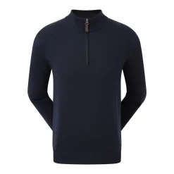 Wool Blend 1/2 Zip Blå>FootJoy Hot