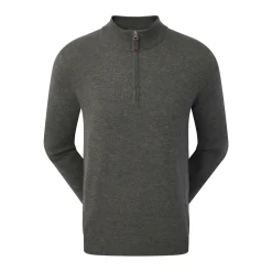 Wool Blend 1/2 Zip Grå>FootJoy Clearance