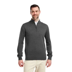 Wool Blend 1/2 Zip Grå>FootJoy Clearance
