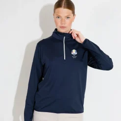 W Rc25 Cradoc Halfzip Fleece Blå>Abacus Sale