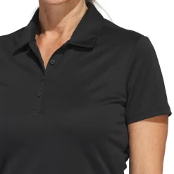 W Solid Performance Short Sleeve Polo Shirt Svart>Adidas Discount