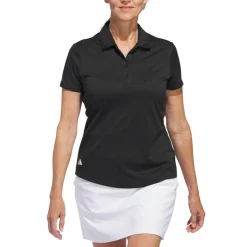 W Solid Performance Short Sleeve Polo Shirt Svart>Adidas Discount