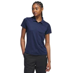 W Solid Performance Short Sleeve Polo Shirt Blå>Adidas New