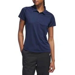 W Solid Performance Short Sleeve Polo Shirt Blå>Adidas New