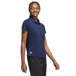 W Solid Performance Short Sleeve Polo Shirt Blå>Adidas New