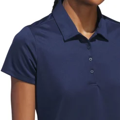 W Solid Performance Short Sleeve Polo Shirt Blå>Adidas New