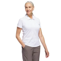 W Solid Performance Short Sleeve Polo Shirt Vit>Adidas Discount