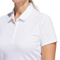 W Solid Performance Short Sleeve Polo Shirt Vit>Adidas Discount